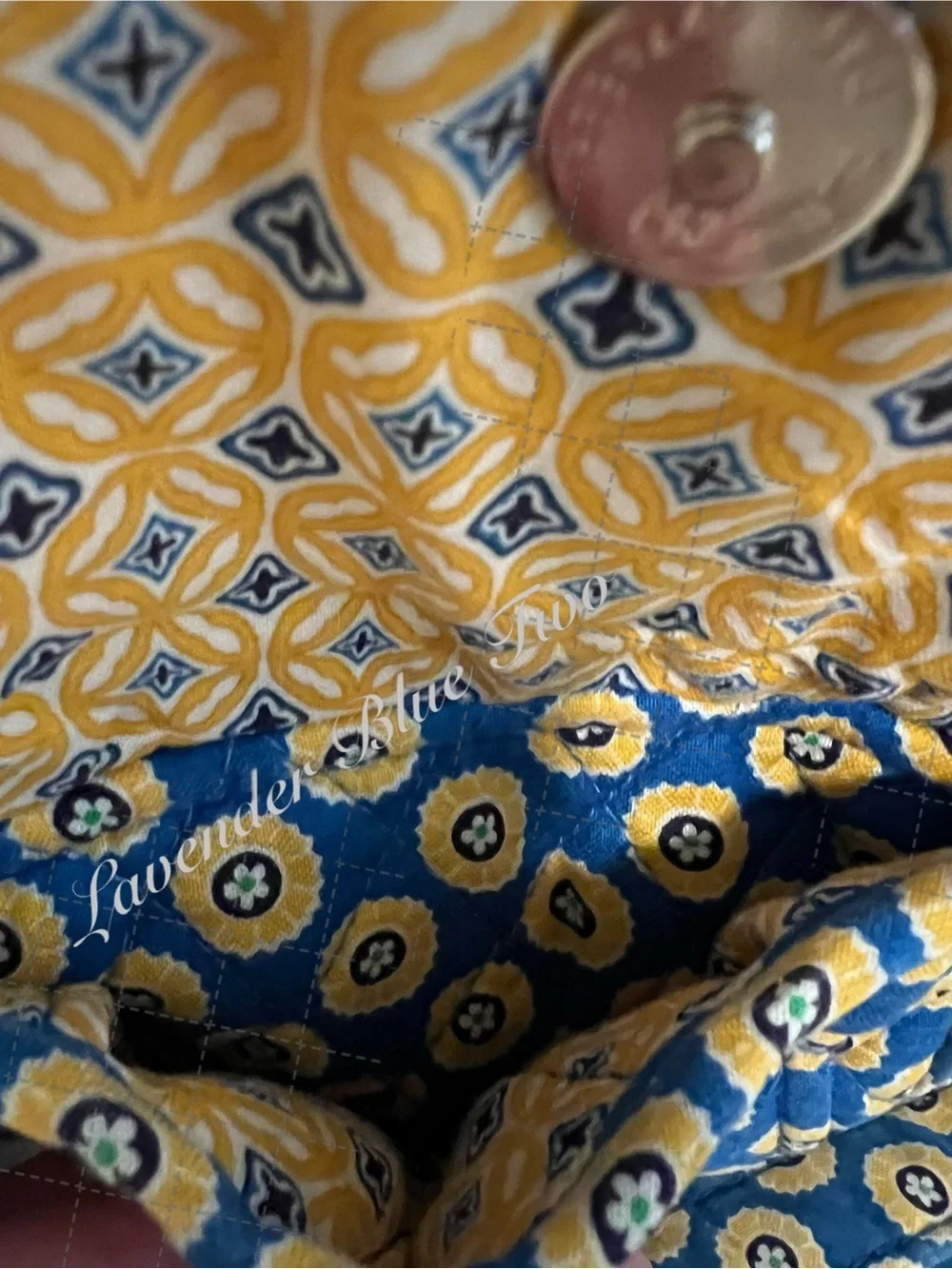 VERA BRADLEY Riviera 2008 Libby Crossbody Purse Shoulder Bag Blue Yellow Y2K
